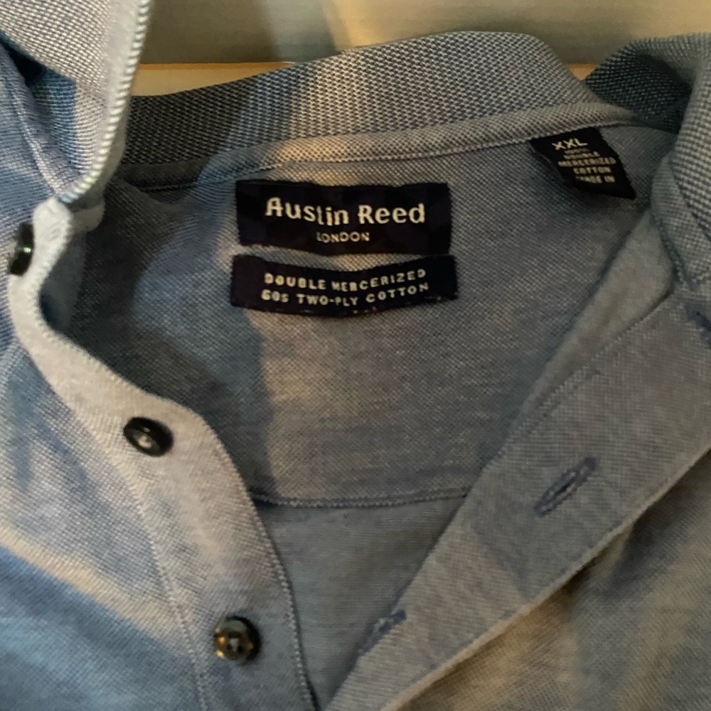 Austin Reed Men's Sky Blue Polo Shirt